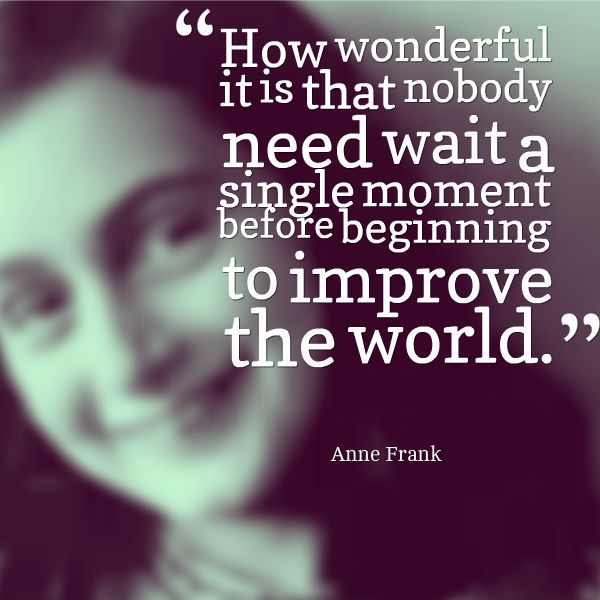 improve Anne Frank